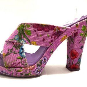 GUCCI Flora platform sandal